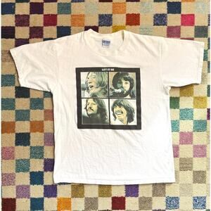 VTG 90s The Beatles Let It Be 1992 Concert Single Stitch Graphic Band Tee TShirt